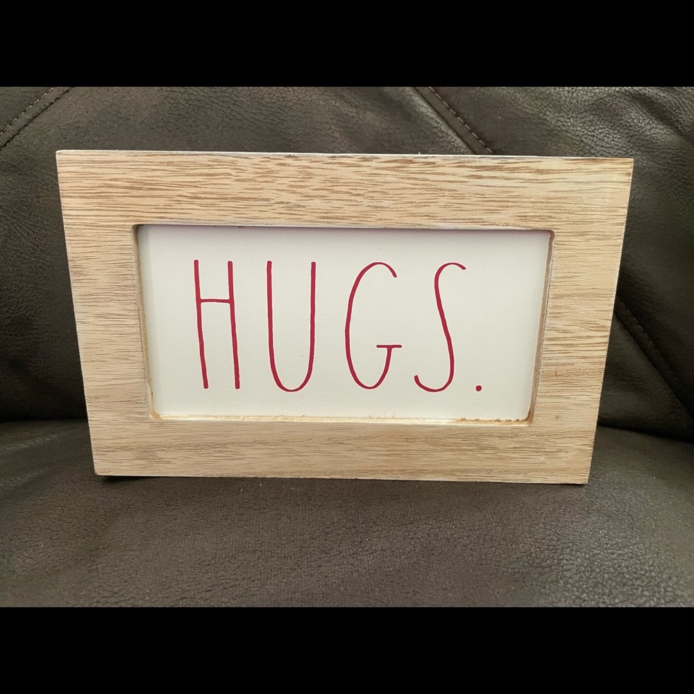 New Rae Dunn Valentine’s Hugs wood sign